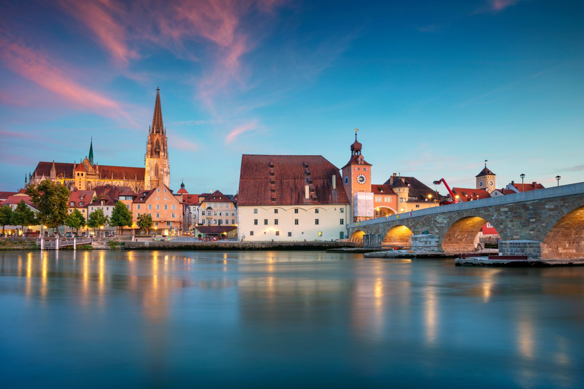 Blick auf die Altstadt Regensburgs