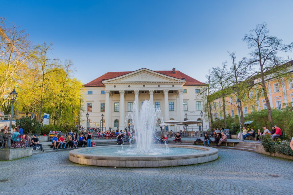 Brunnen am Bismarckplatz in Regensburg